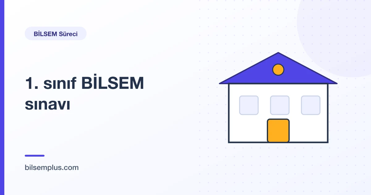Okul binası ve birinci sınıf rozeti çizimi — 1. sınıf BİLSEM sınavı