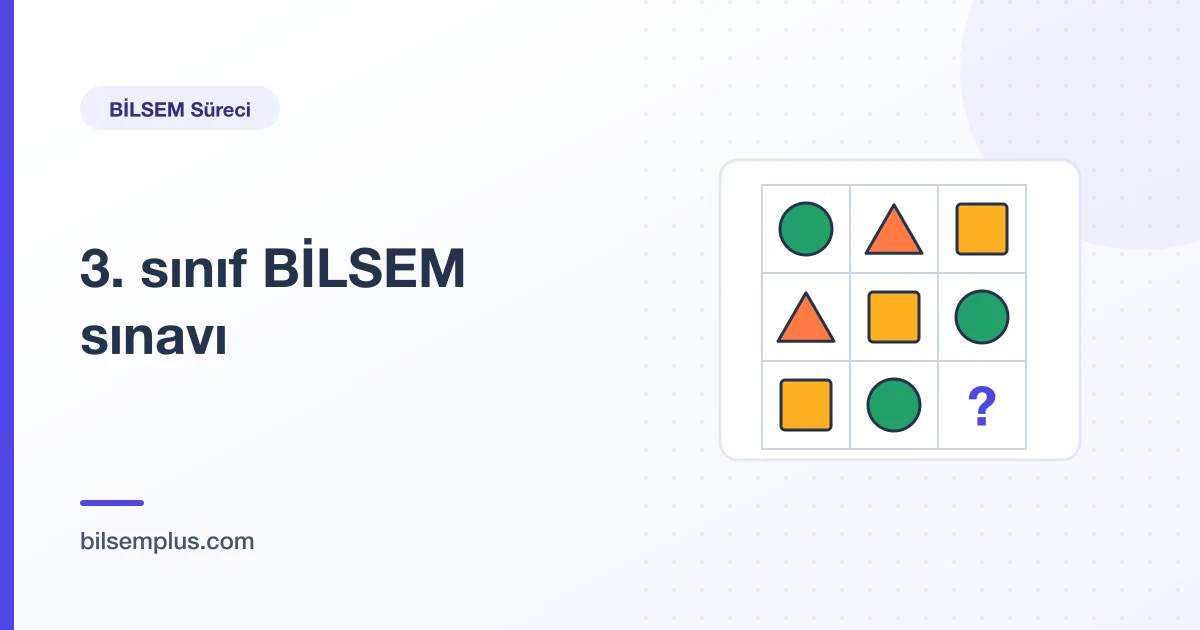 Üçe üç matris çizimi — 3. sınıf BİLSEM sınavı