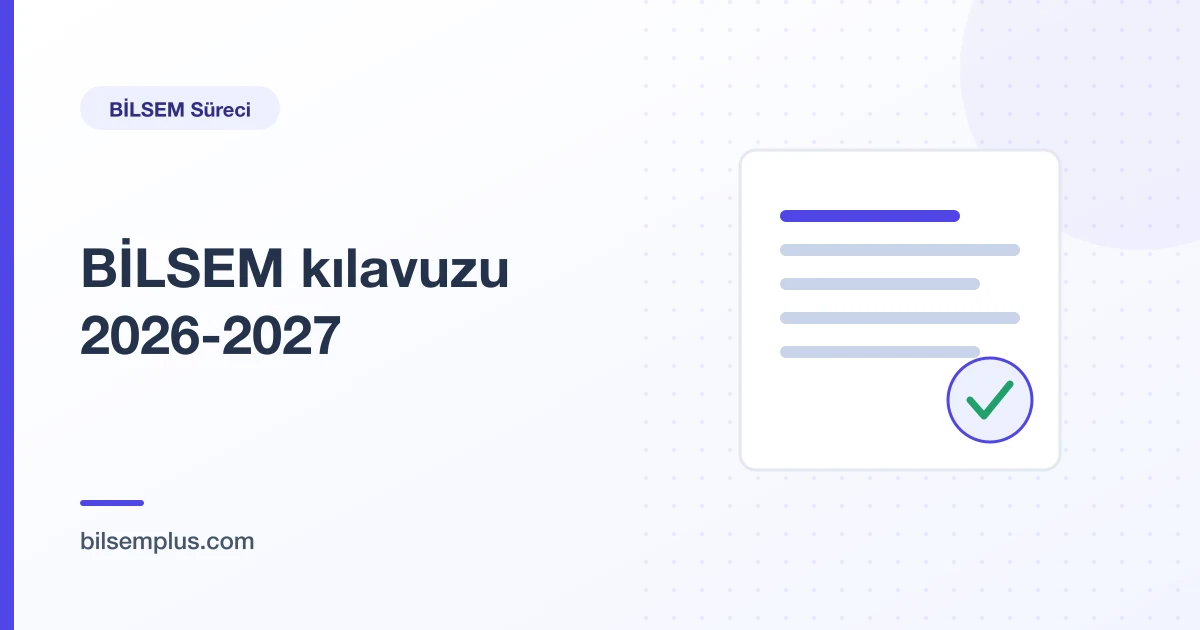Resmî kılavuz belgesi çizimi — BİLSEM tanılama ve yerleştirme kılavuzu