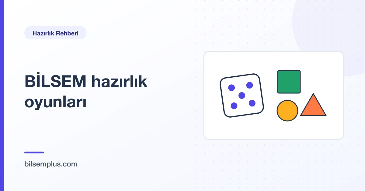 Zar ve geometrik oyun blokları çizimi — evde oynanabilecek BİLSEM hazırlık oyunları