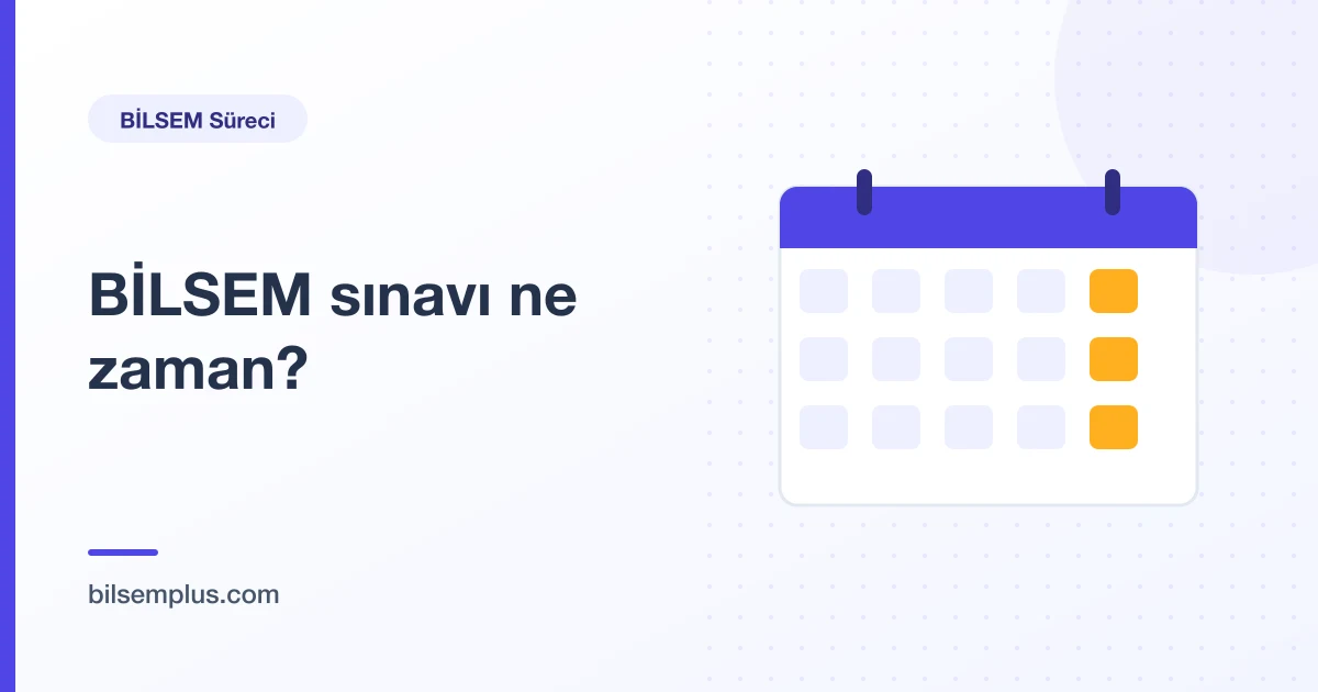 Önemli günleri işaretlenmiş takvim çizimi — BİLSEM sınavı ne zaman
